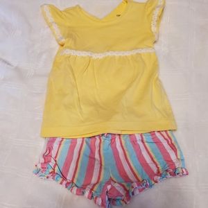 Carter's baby girl 12 month short shirt outfit summer